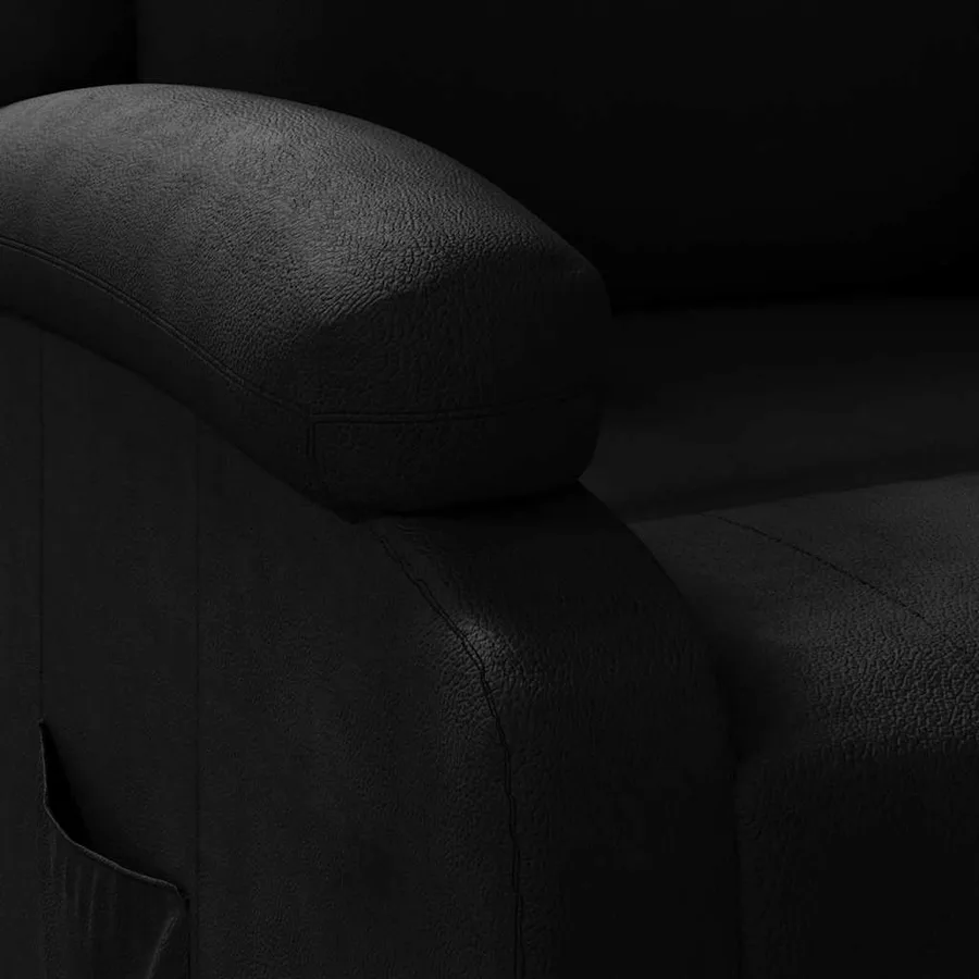 Fauteuil inclinable Noir Similicuir - 7