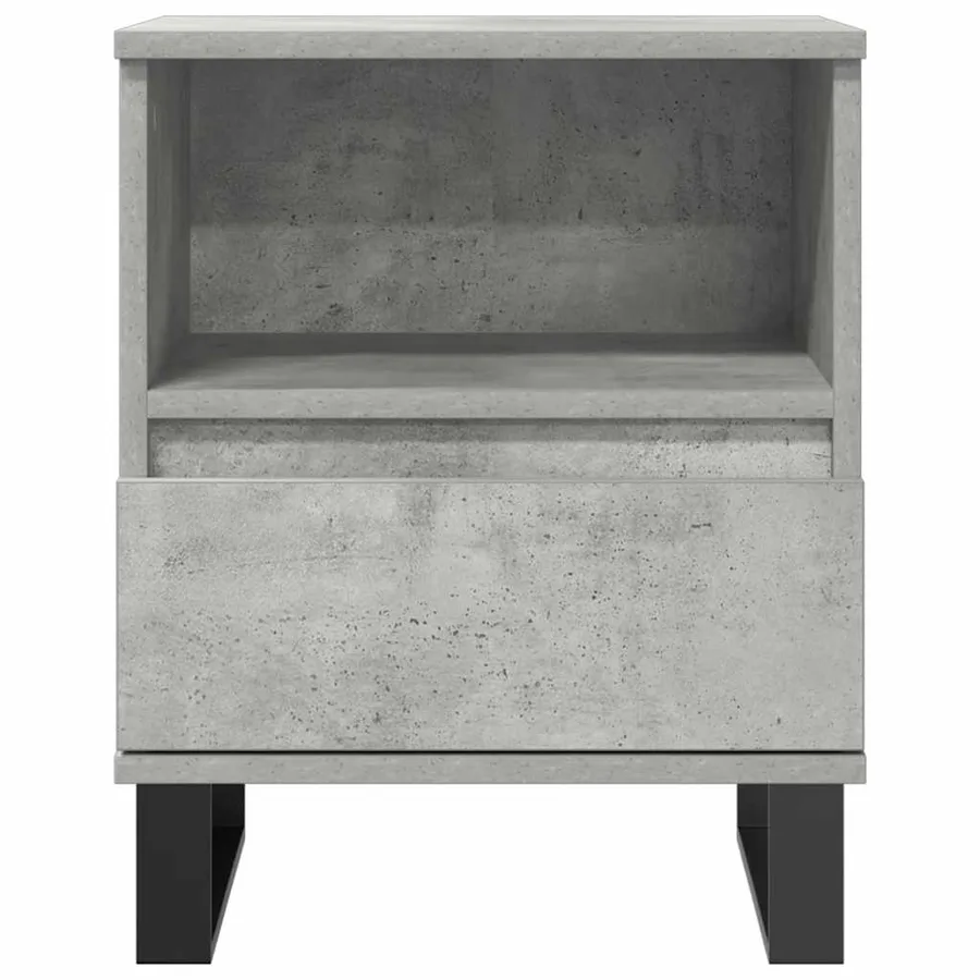 Tables de chevet 2 pcs gris béton 40x35x50 cm bois d’ingénierie - 4
