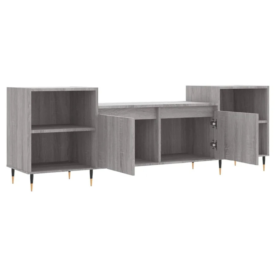 Meuble TV Sonoma gris 160x35x55 cm Bois d'ingénierie - 6