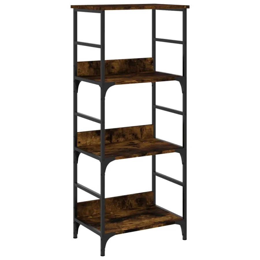 Bibliothèque chêne fumé 50x33x117,5 cm bois d'ingénierie - 2