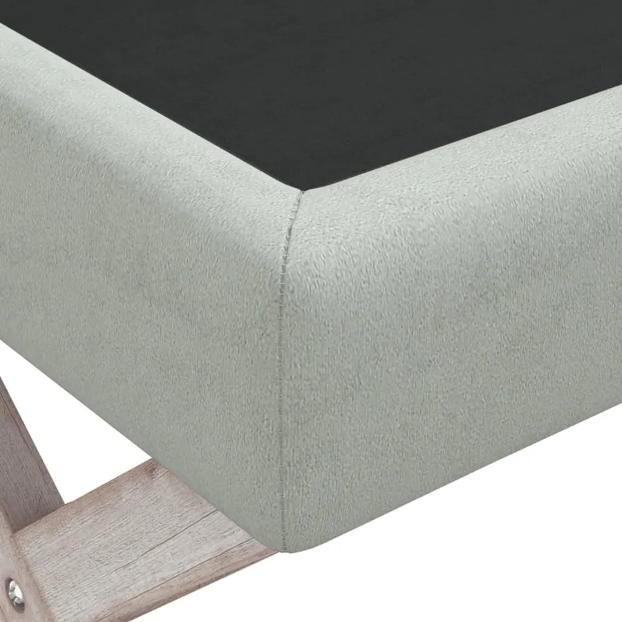 Tabouret de rangement Gris clair 110x45x49 cm Velours - 5