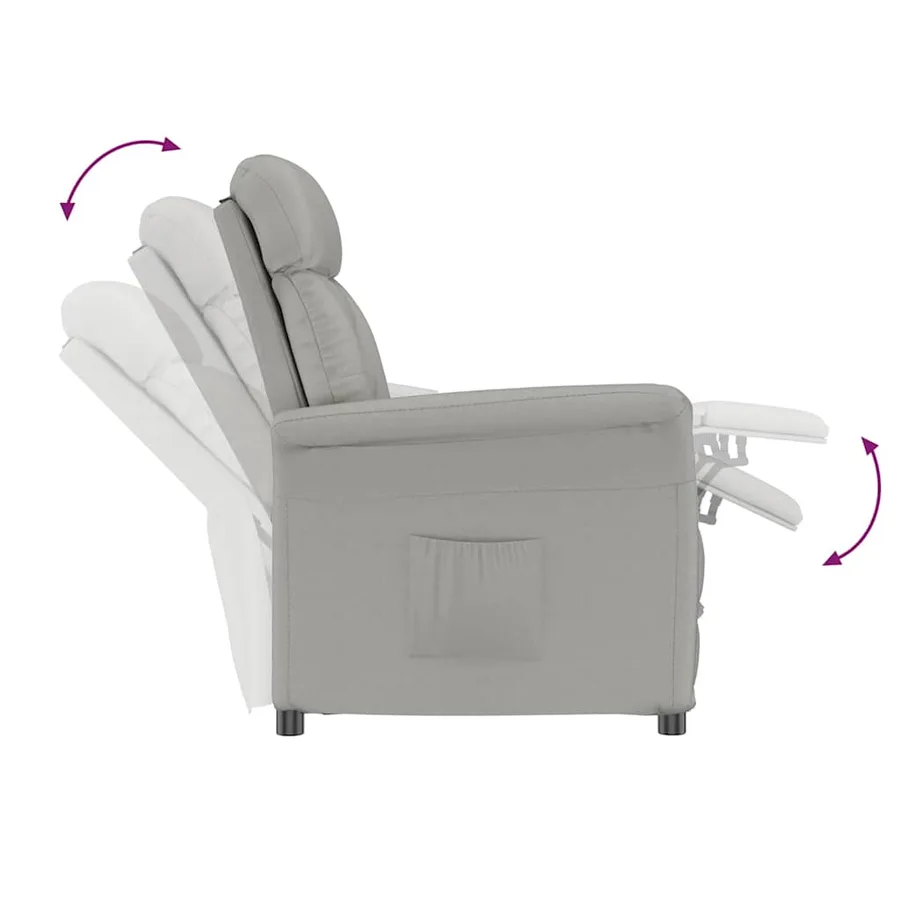 fauteuil Gris clair Microfibre - 5