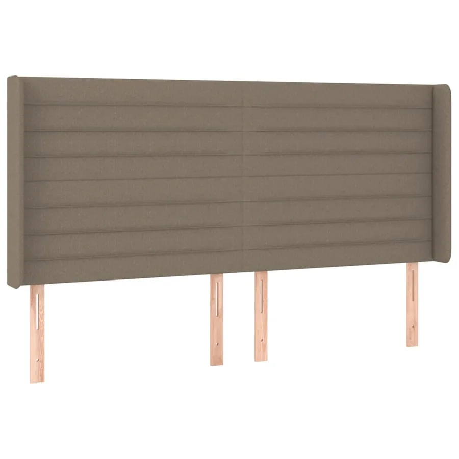 Tête de lit à LED Taupe 163x16x118/128 cm Tissu - 3