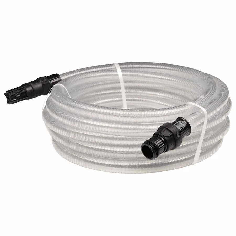 Tuyau d'aspiration avec raccords en PVC transparent 1" 10 m PVC - 2
