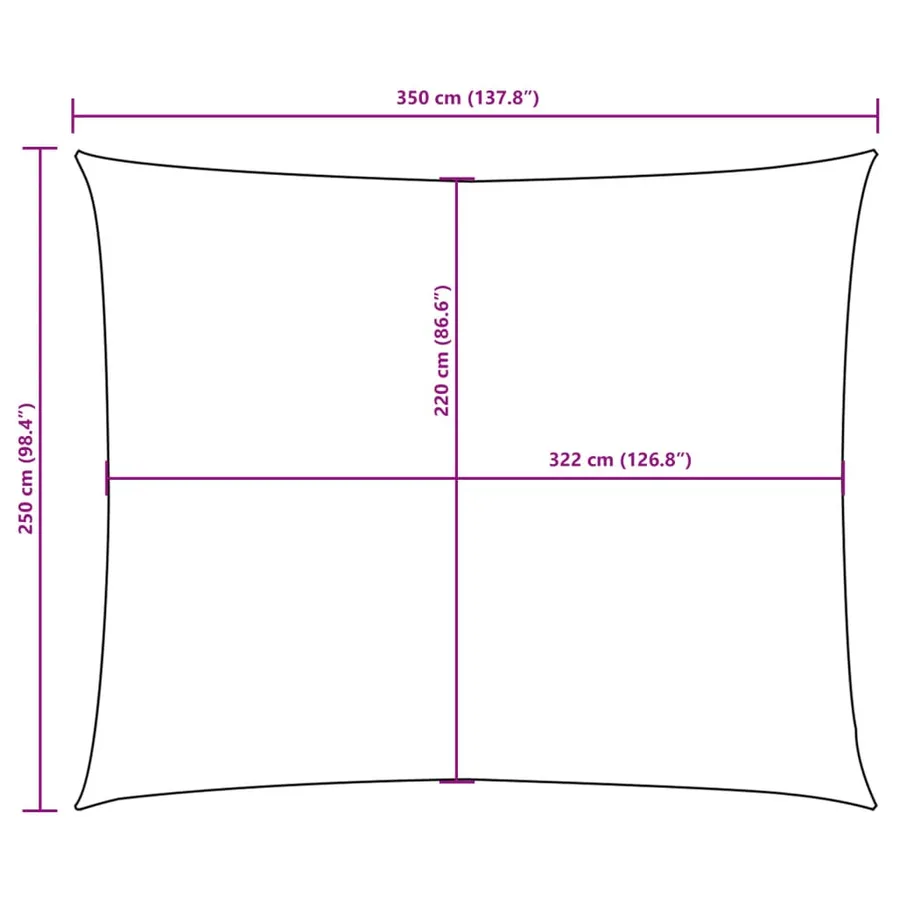 Voile de parasol tissu oxford rectangulaire 2,5x3,5 m rouge - 10