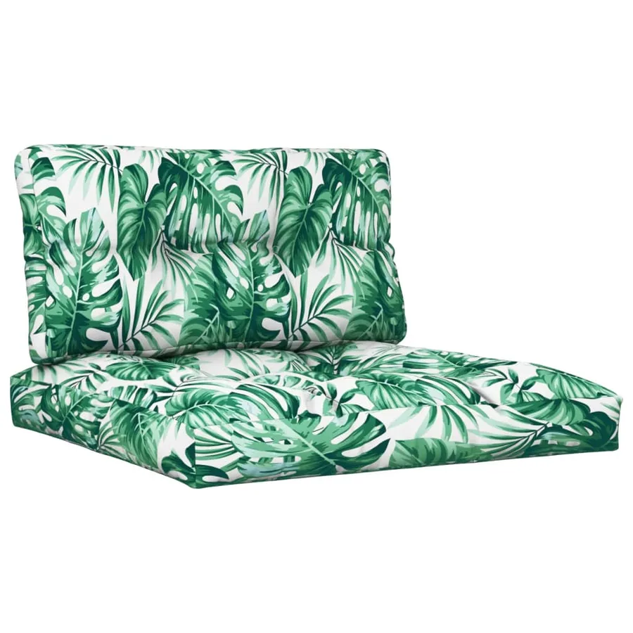 Coussins de palette lot de 2 motif de feuilles tissu - 2
