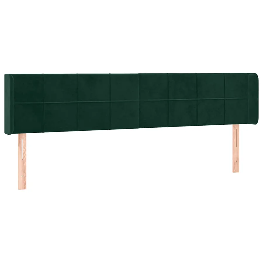 Tête de lit à LED Vert foncé 163x16x78/88 cm Velours - 3