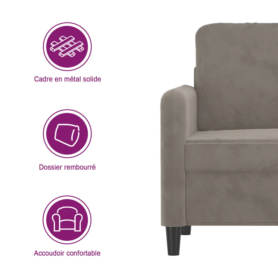 Ensemble de canapés 3 pcs coussins décoratifs et coussins - 10