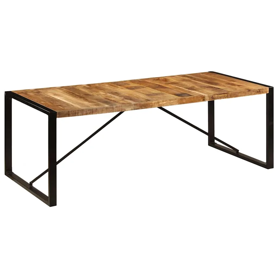 Table à manger 220x100x75 cm Bois de manguier massif - 8