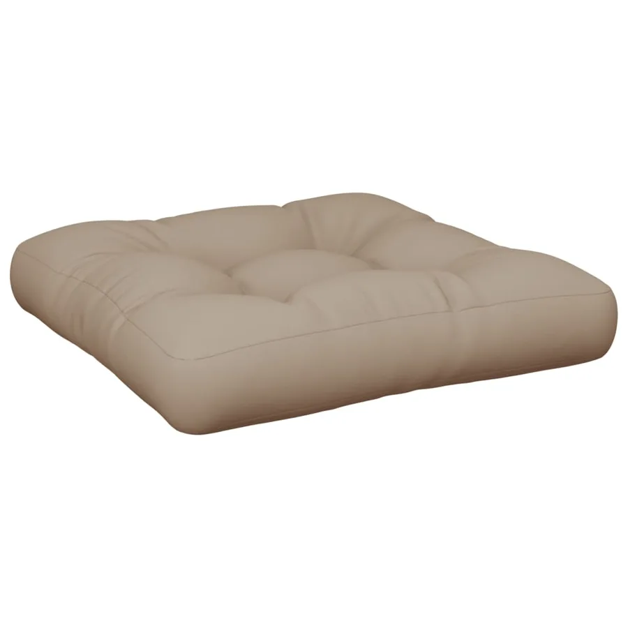 Coussin de palette taupe 58x58x10 cm tissu - 2