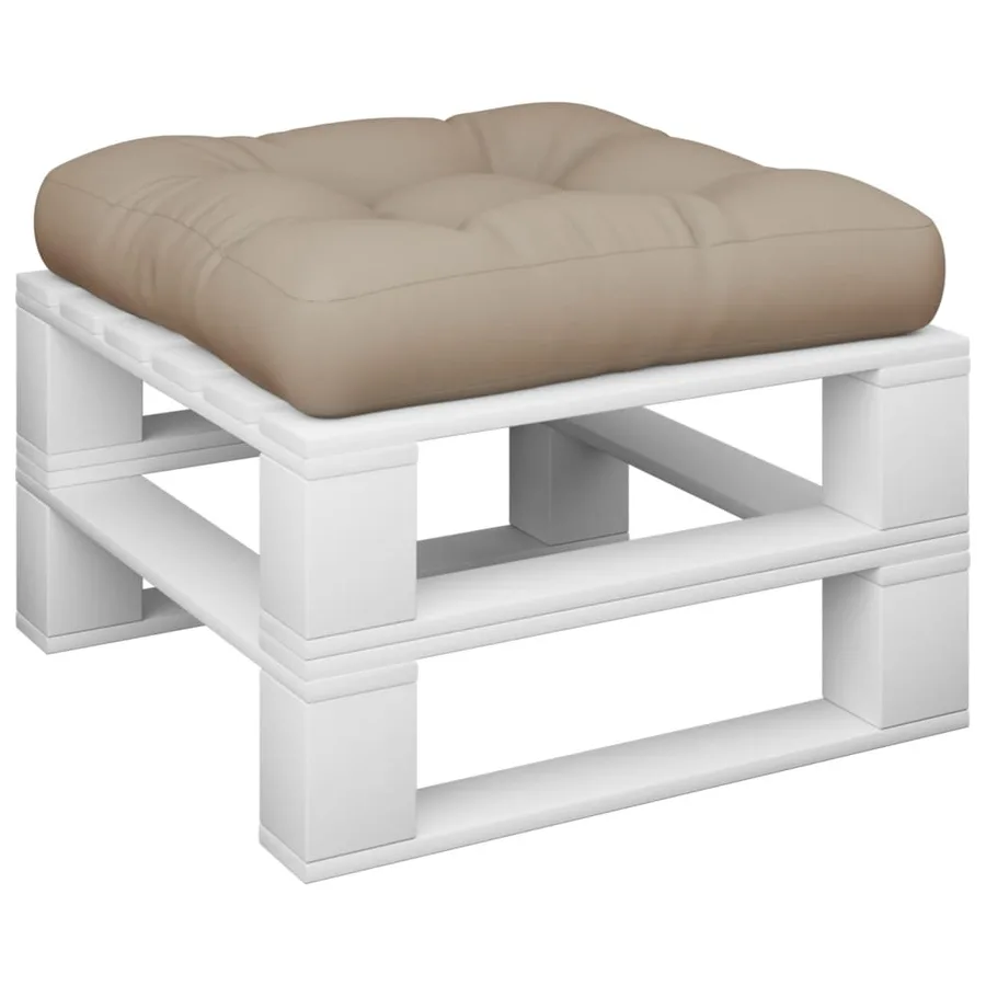 Coussin de palette taupe 58x58x10 cm tissu - 3