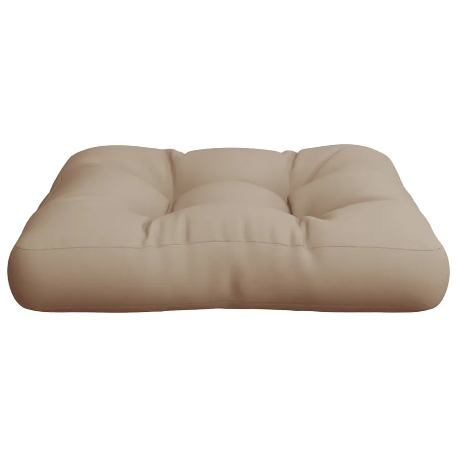 Coussin de palette taupe 58x58x10 cm tissu - 4