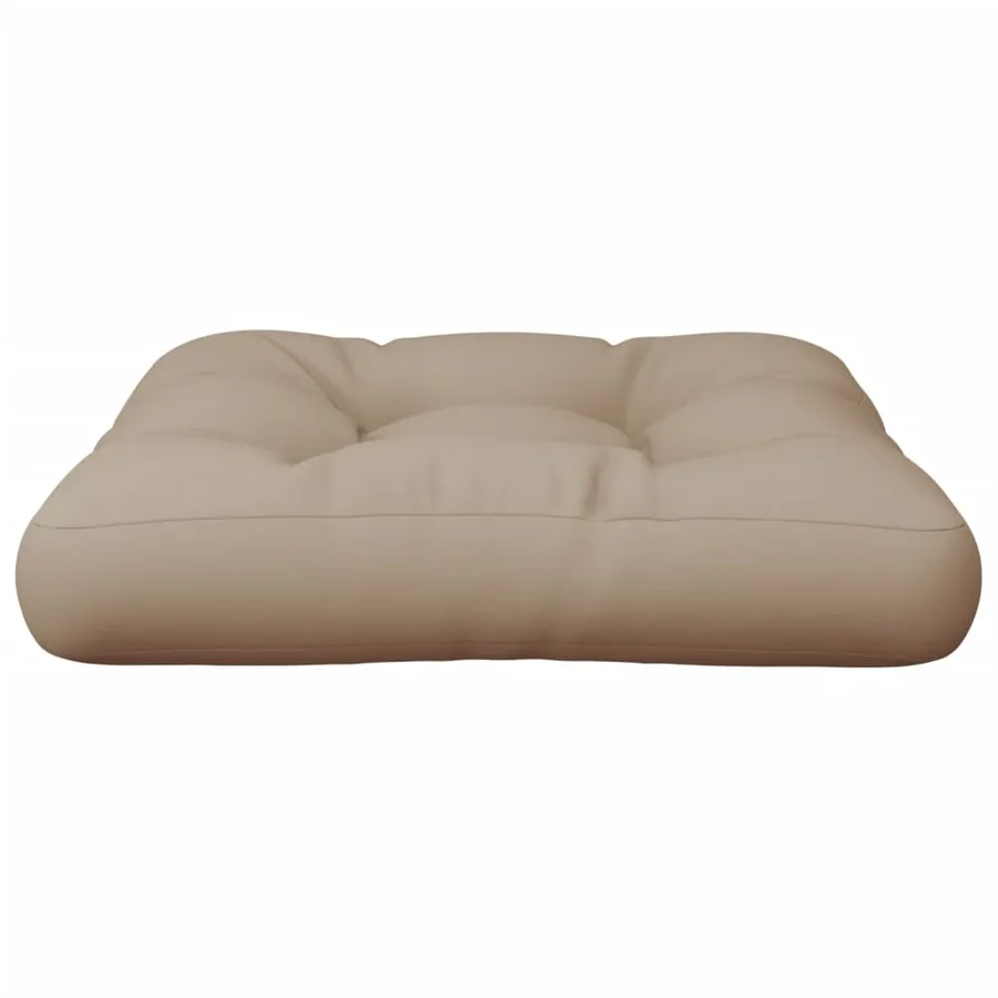 Coussin de palette taupe 58x58x10 cm tissu - 5