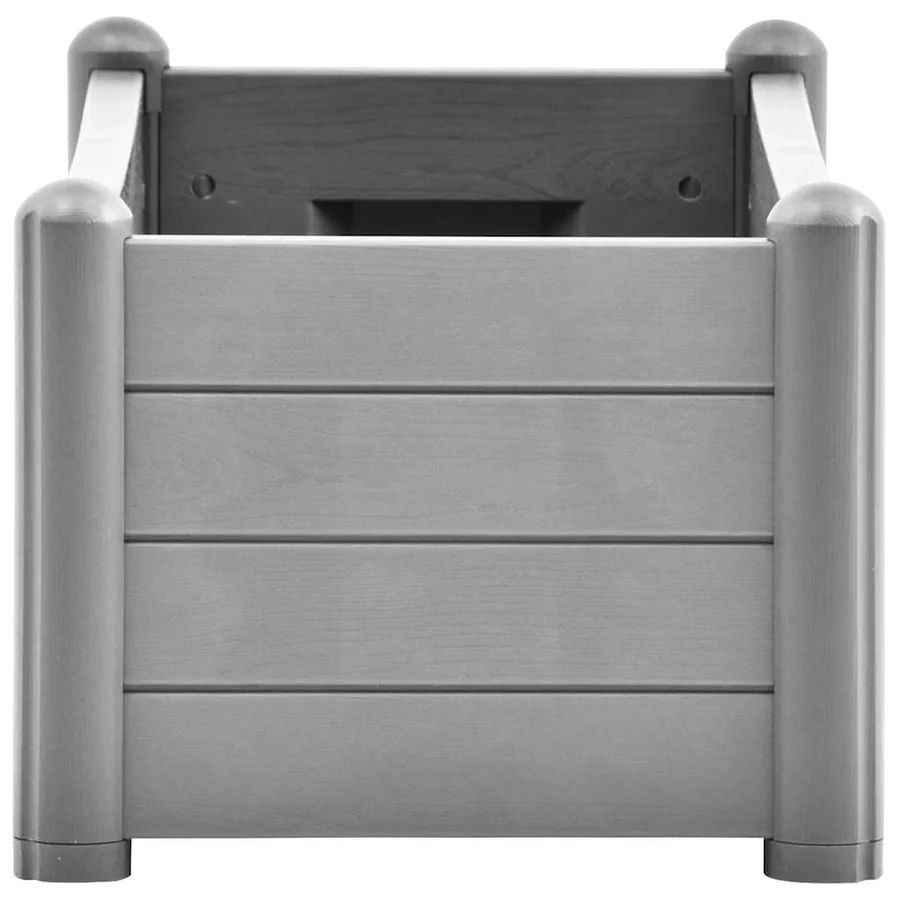 Lit surélevé de jardin PP Gris pierre 100x43x35 cm - 4