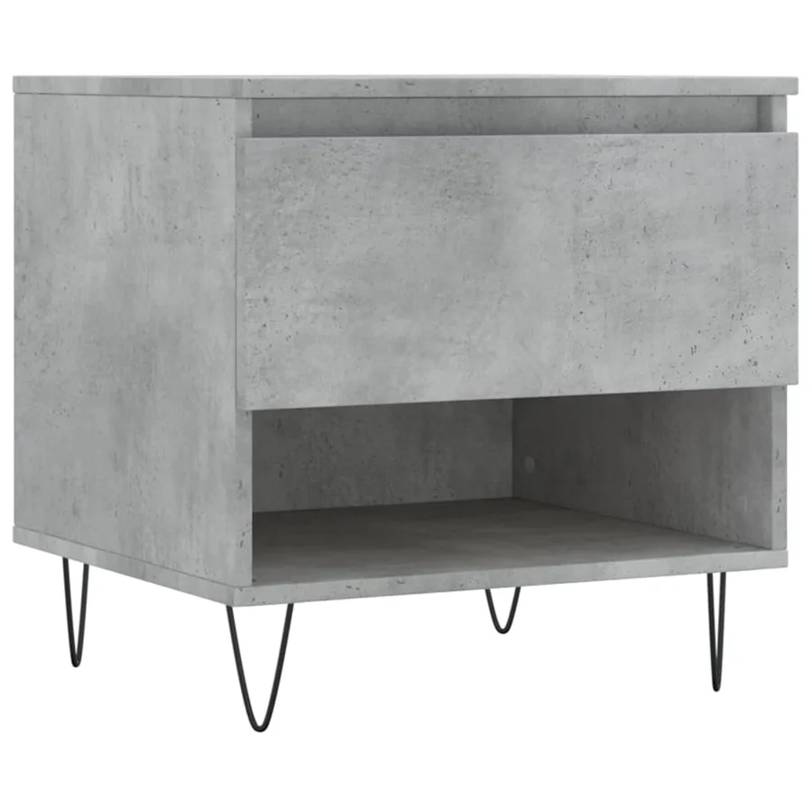 Tables basses 2 pcs gris béton 50x46x50 cm bois d'ingénierie - 5