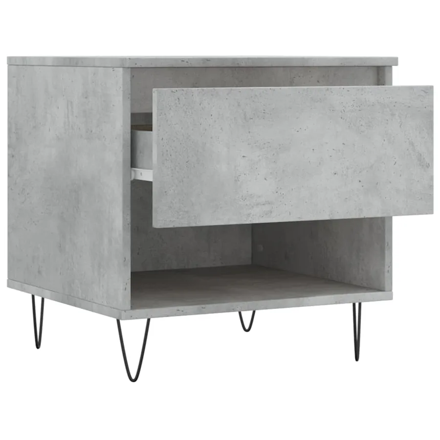 Tables basses 2 pcs gris béton 50x46x50 cm bois d'ingénierie - 7