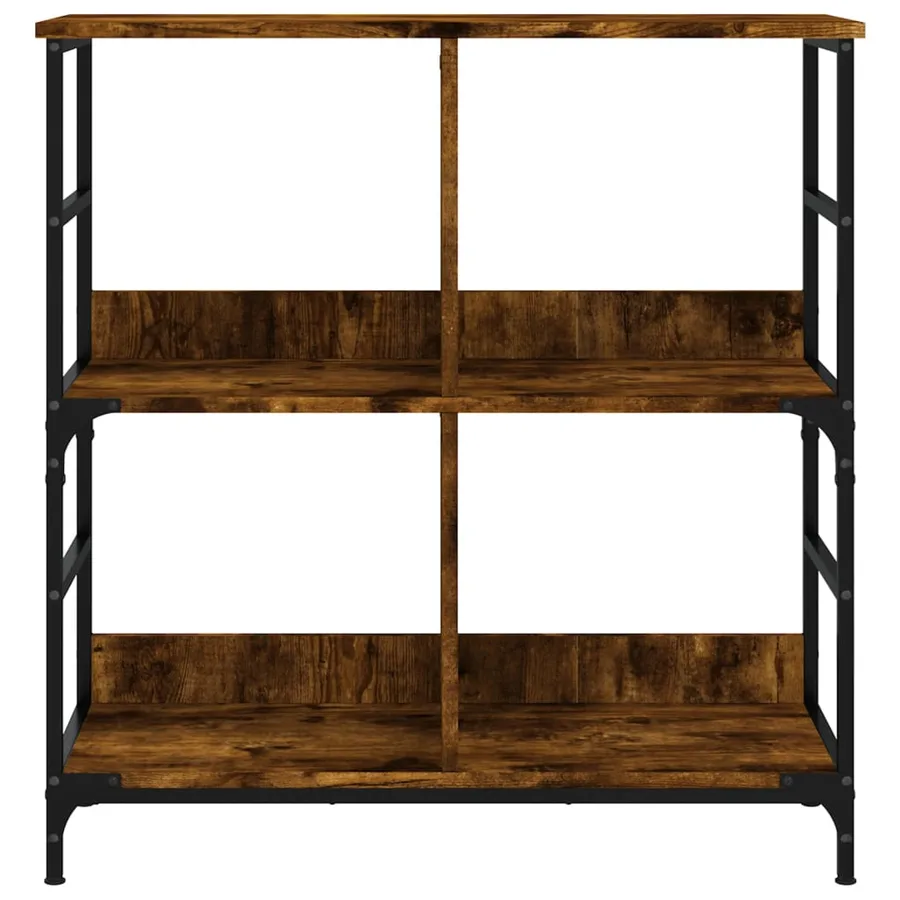 Bibliothèque chêne fumé 78,5x33x82 cm bois d'ingénierie - 4