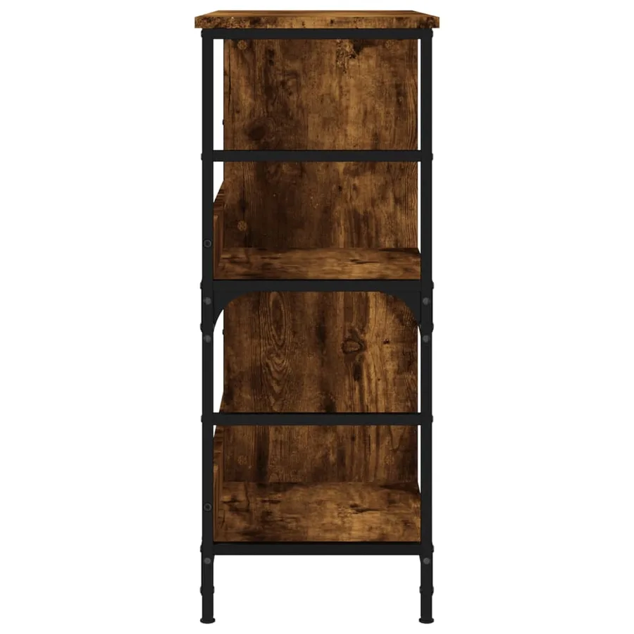 Bibliothèque chêne fumé 78,5x33x82 cm bois d'ingénierie - 5