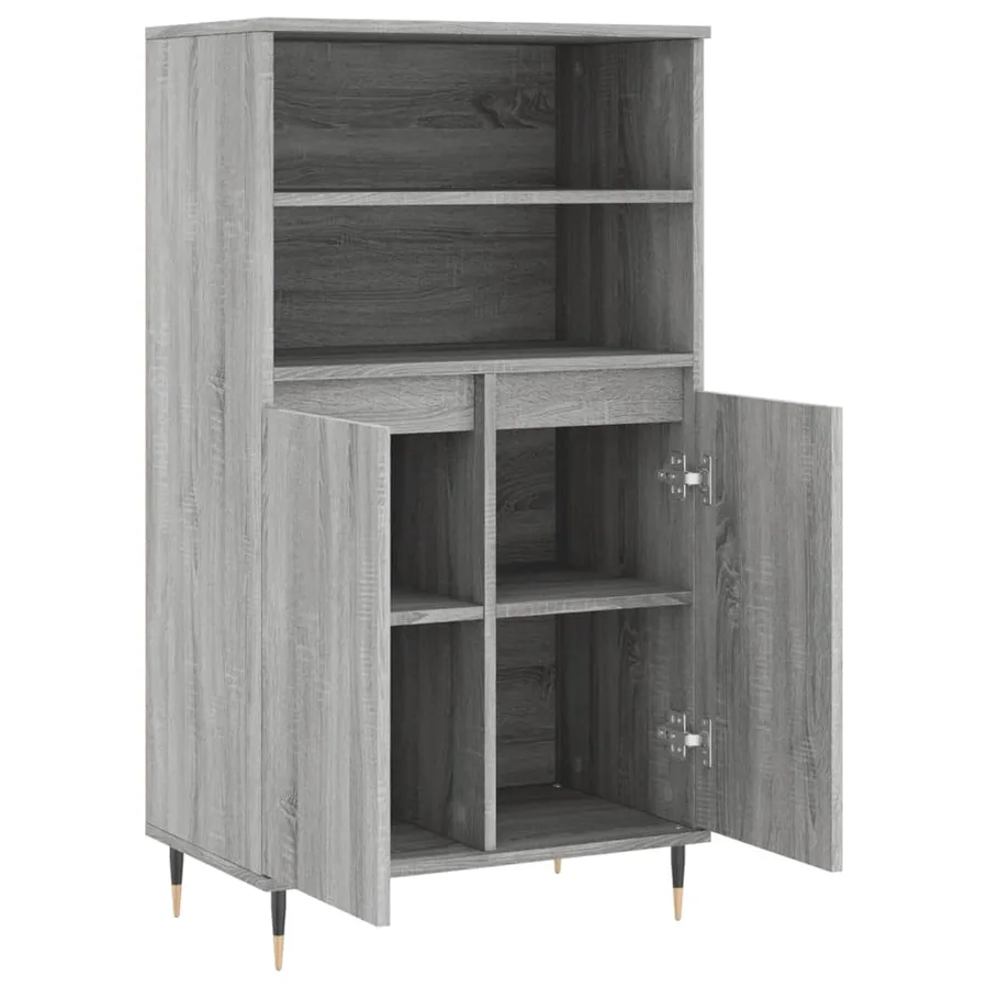 Buffet haut Sonoma gris 60x36x110 cm Bois d'ingénierie - 5