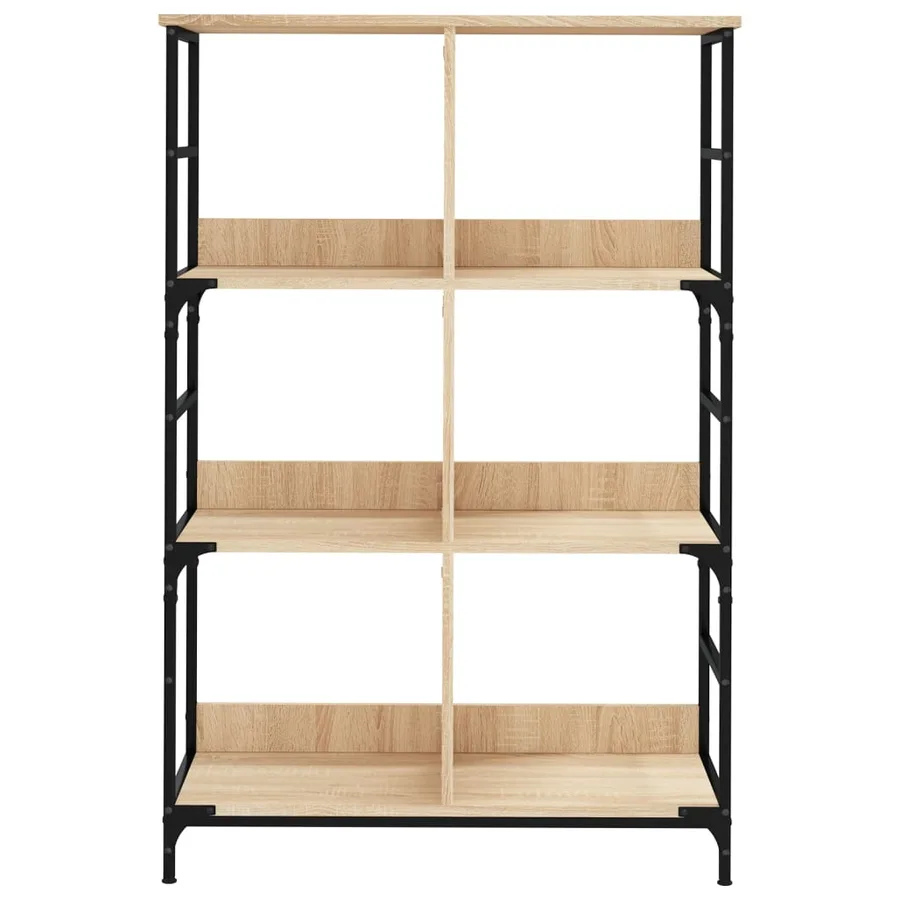 Bibliothèque chêne sonoma 78,5x33x117,5 cm bois d'ingénierie - 4