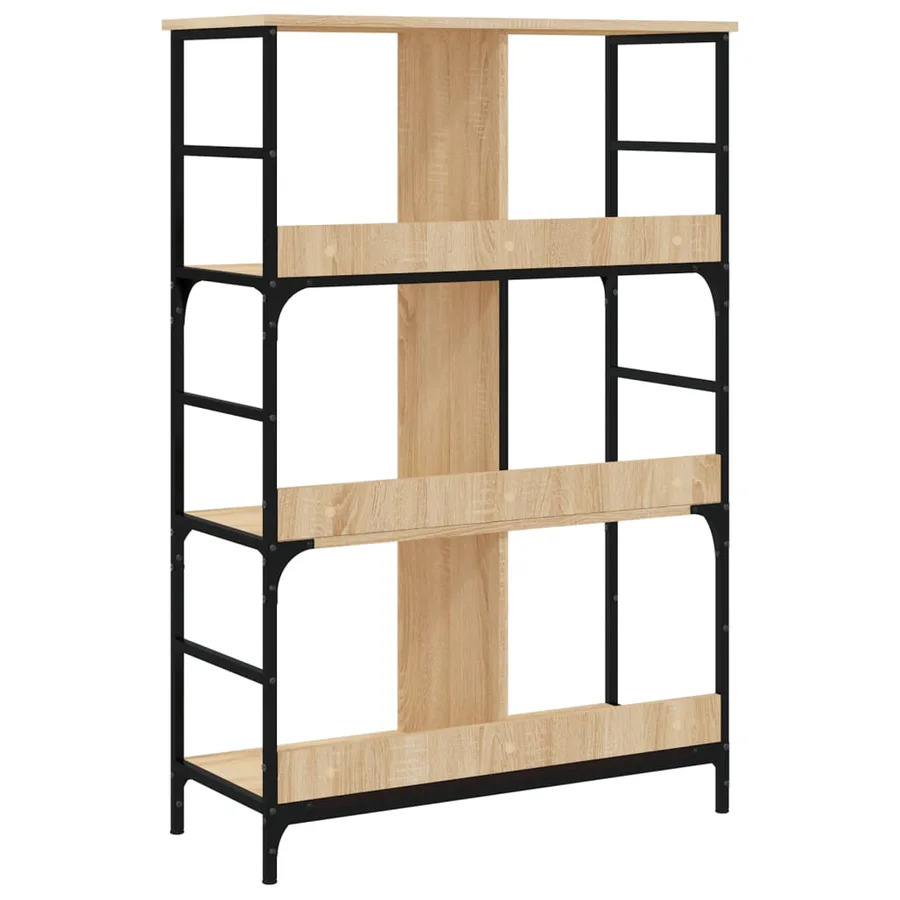 Bibliothèque chêne sonoma 78,5x33x117,5 cm bois d'ingénierie - 6