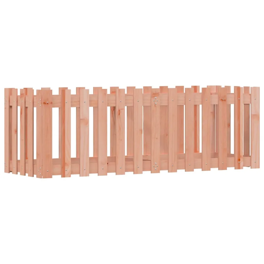 Lit surélevé de jardin design de clôture bois douglas massif - 2