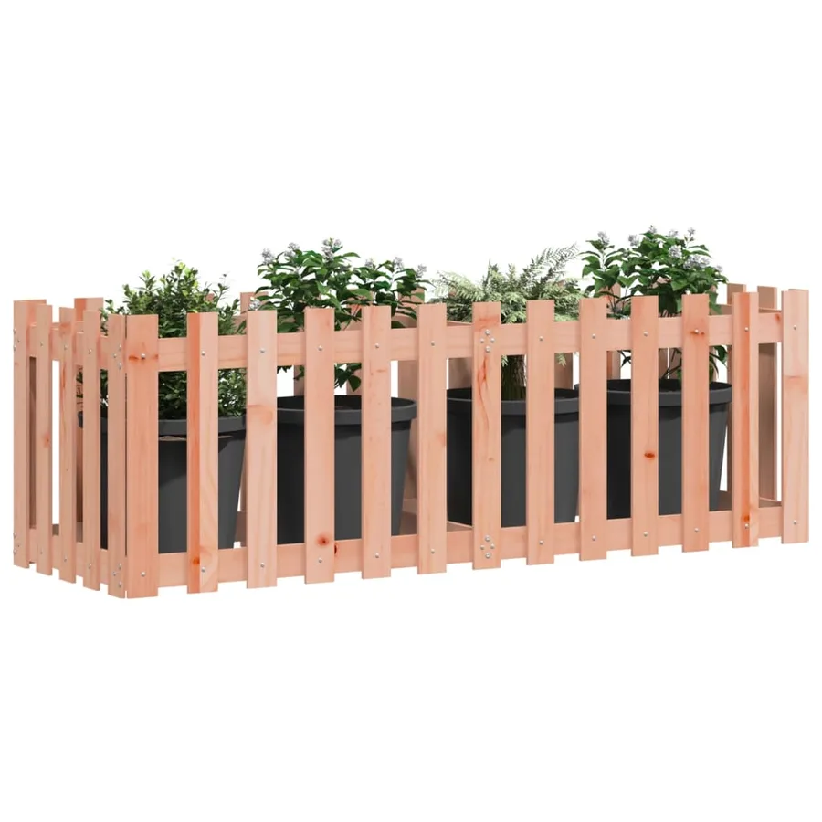Lit surélevé de jardin design de clôture bois douglas massif - 3
