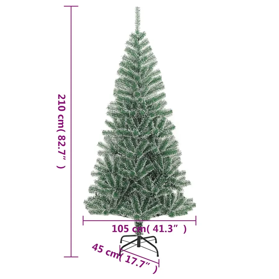 Sapin de Noël artificiel 300 LED&boules&neige floquée 210 cm - 15