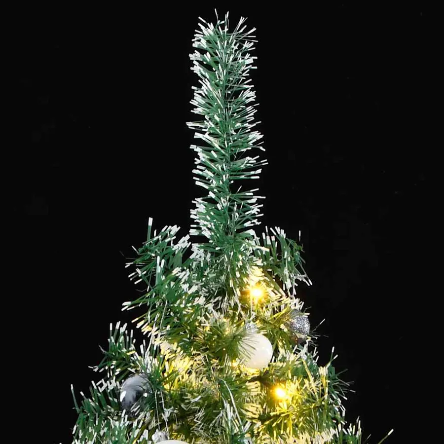 Sapin de Noël artificiel 300 LED&boules&neige floquée 210 cm - 2