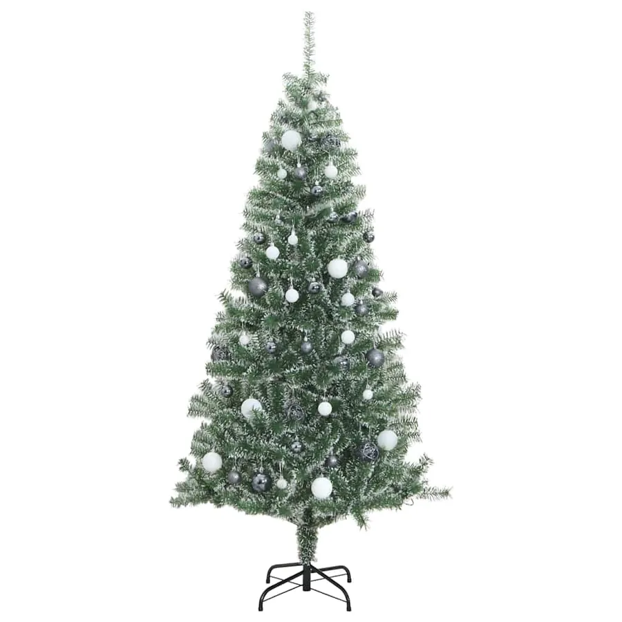 Sapin de Noël artificiel 300 LED&boules&neige floquée 210 cm - 4