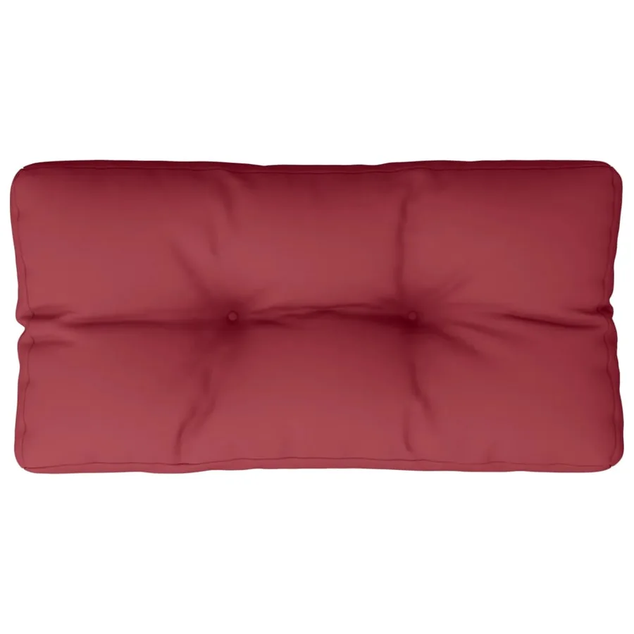 Coussin de palette rouge bordeaux 70x40x12 cm tissu - 2