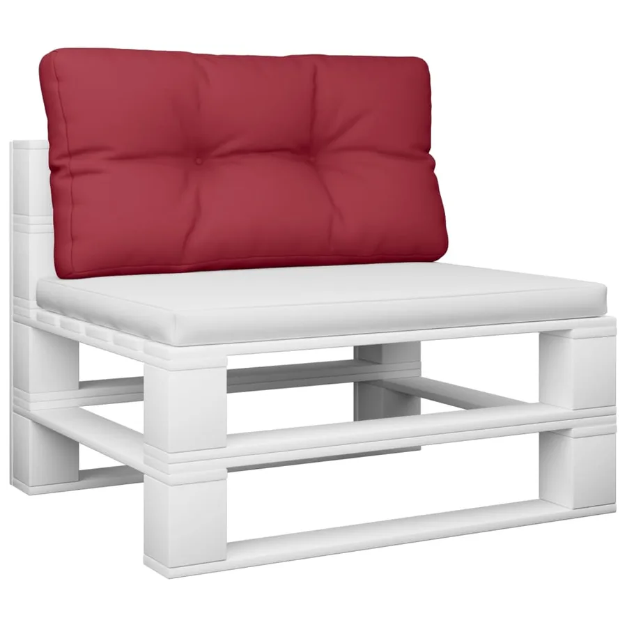 Coussin de palette rouge bordeaux 70x40x12 cm tissu - 3
