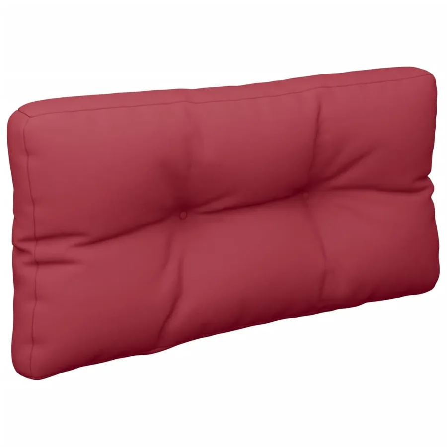 Coussin de palette rouge bordeaux 70x40x12 cm tissu - 4