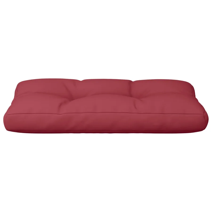 Coussin de palette rouge bordeaux 70x40x12 cm tissu - 5