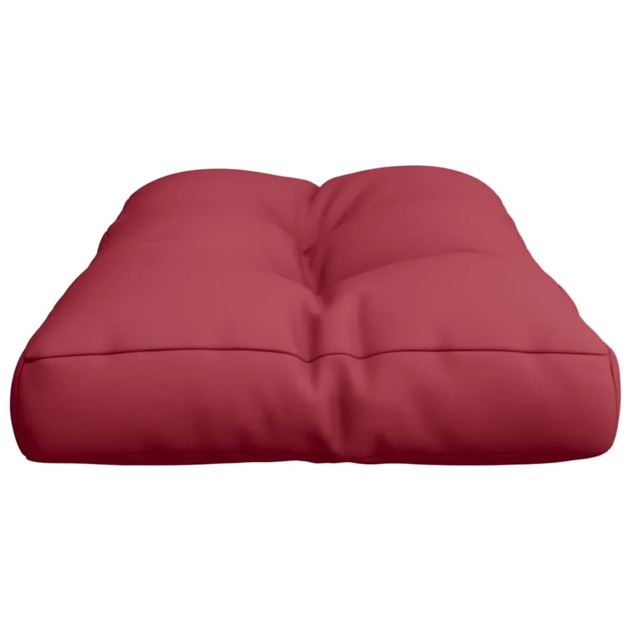 Coussin de palette rouge bordeaux 70x40x12 cm tissu - 6
