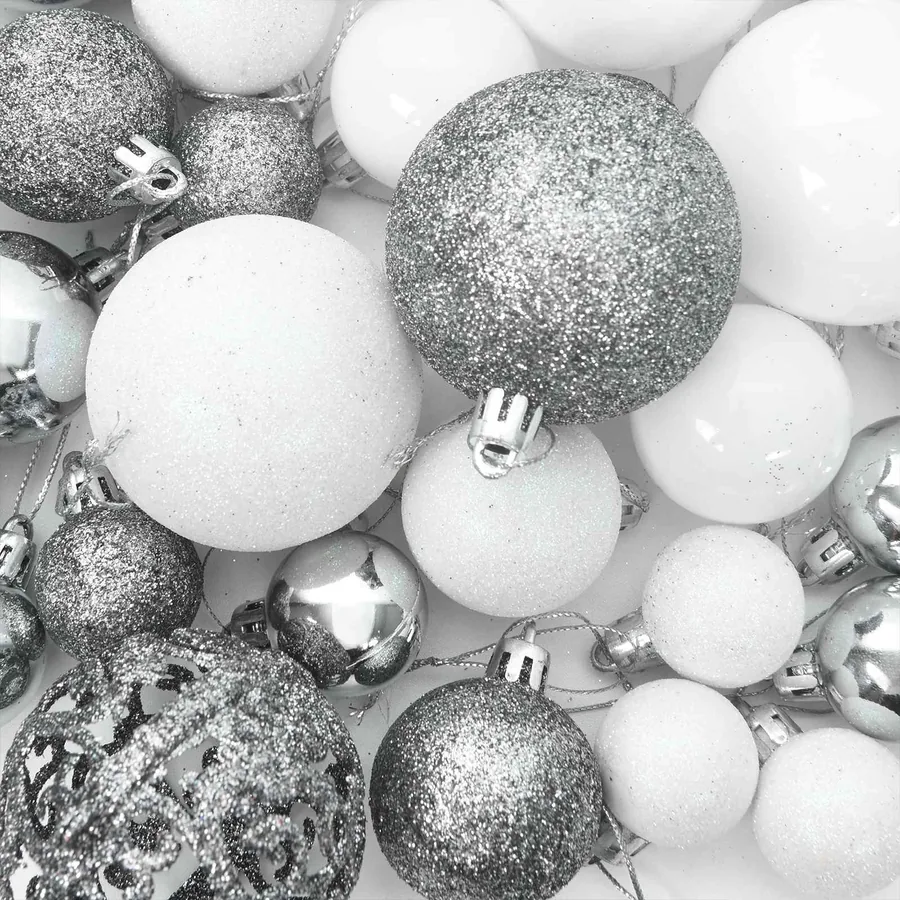Sapin de Noël artificiel Blanc 68 x 68 x 120 cm PVC et métal - 13