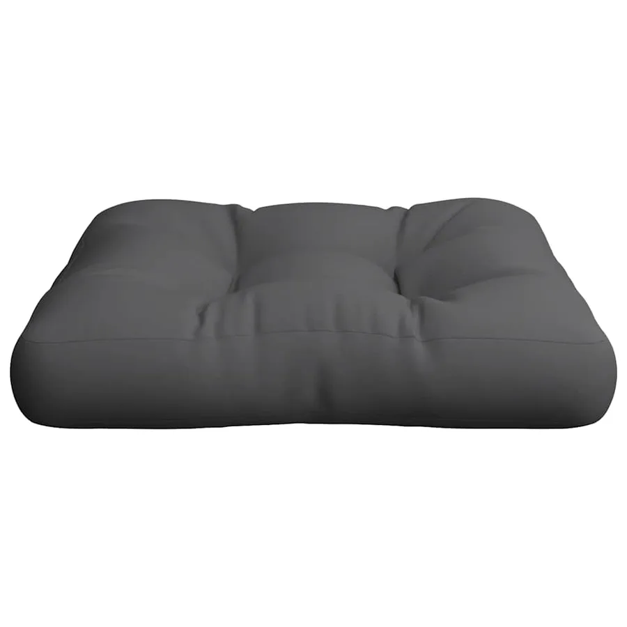 Coussin de palette anthracite 60x61,5x10 cm tissu - 5