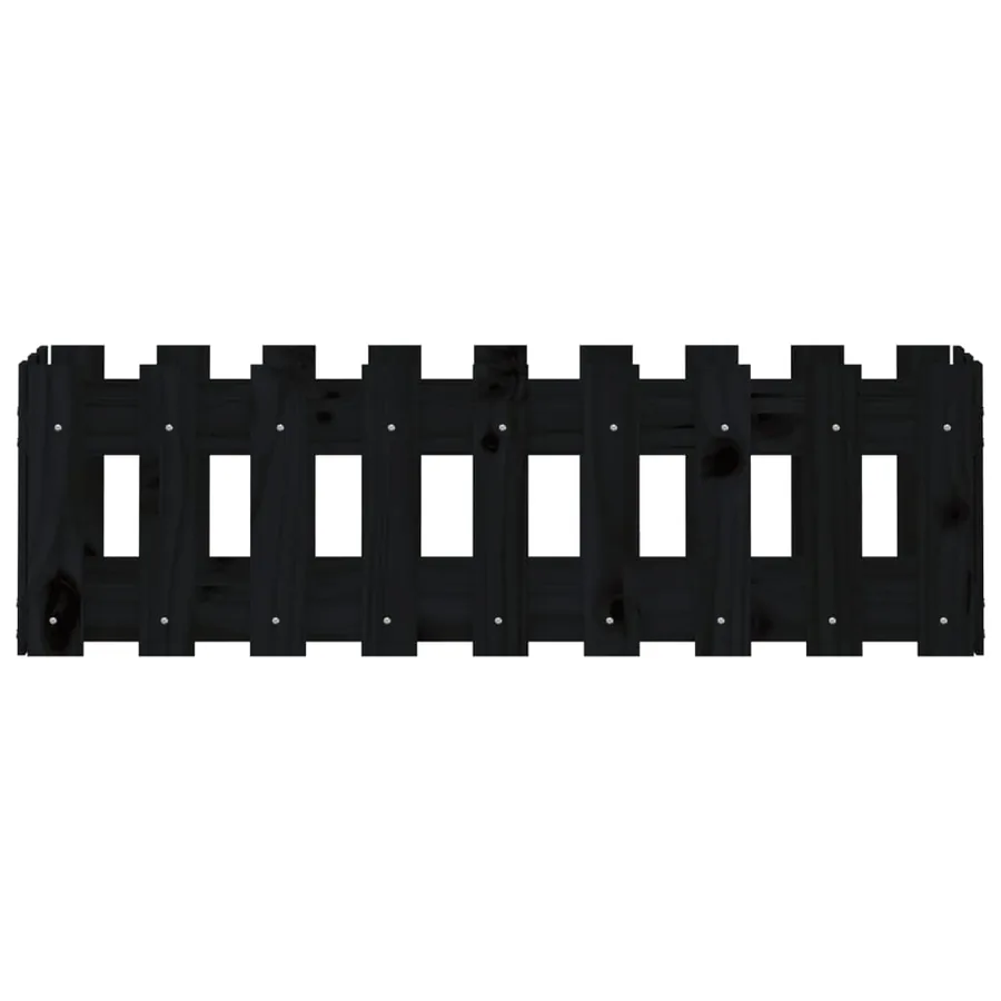 Lit surélevé de jardin design de clôture 100x30x30cm pin massif - 5
