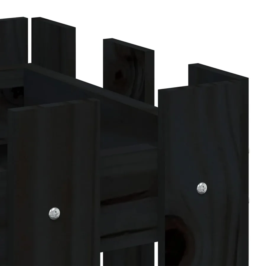 Lit surélevé de jardin design de clôture 100x30x30cm pin massif - 7