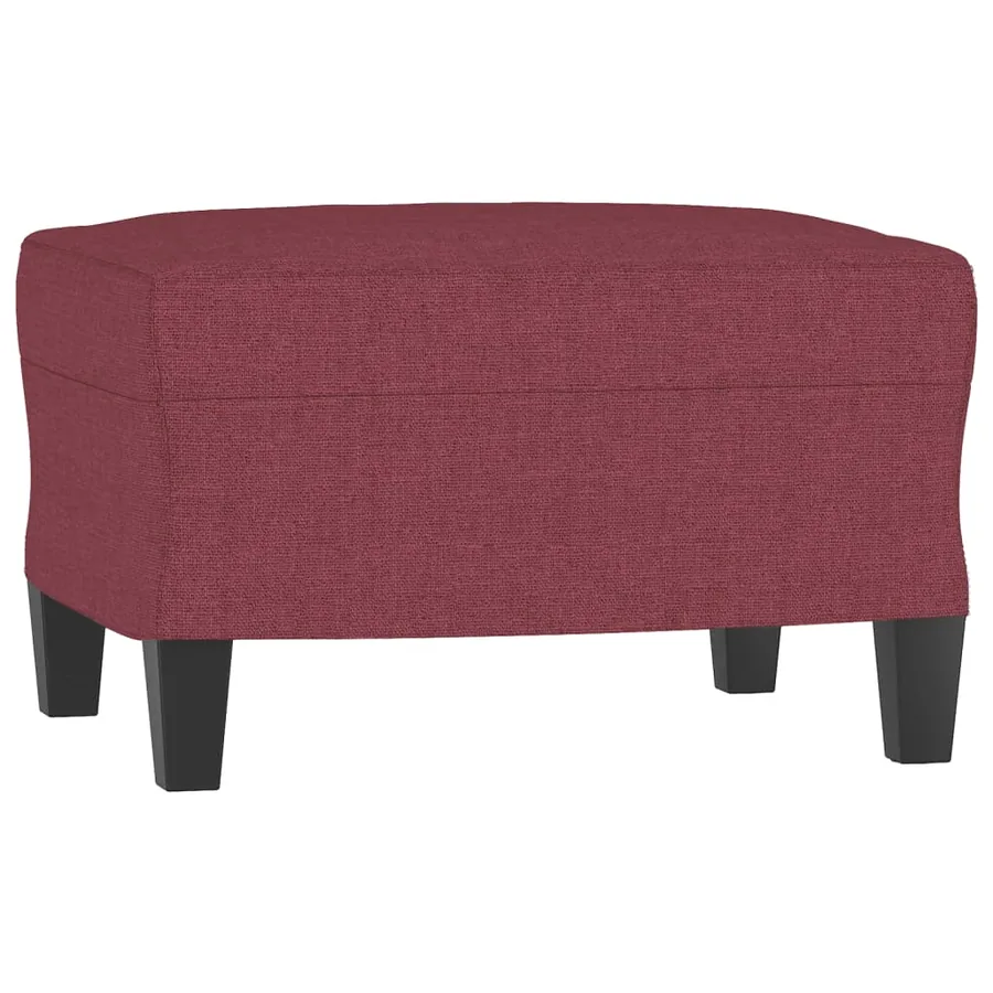 Repose-pied Rouge bordeaux 60x50x41 cm Tissu - 2