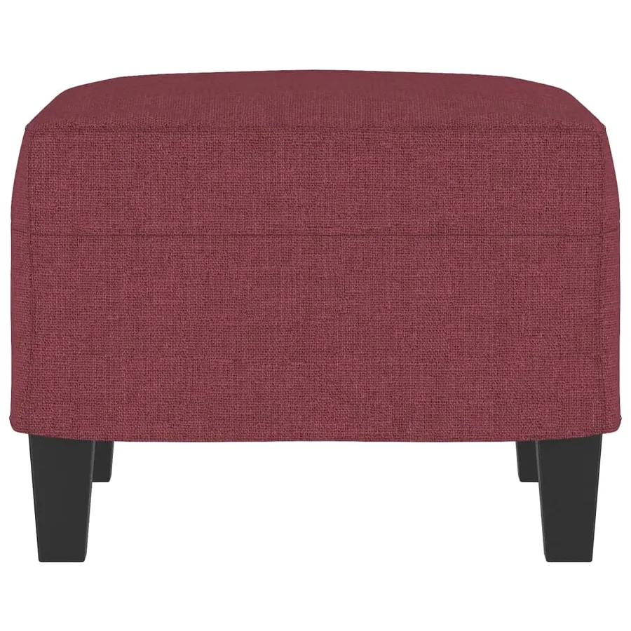 Repose-pied Rouge bordeaux 60x50x41 cm Tissu - 4