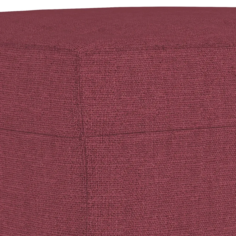 Repose-pied Rouge bordeaux 60x50x41 cm Tissu - 5