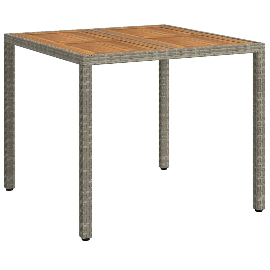 Table de Jardin Gris 90 x 90 x 75 cm polyrotin - 2