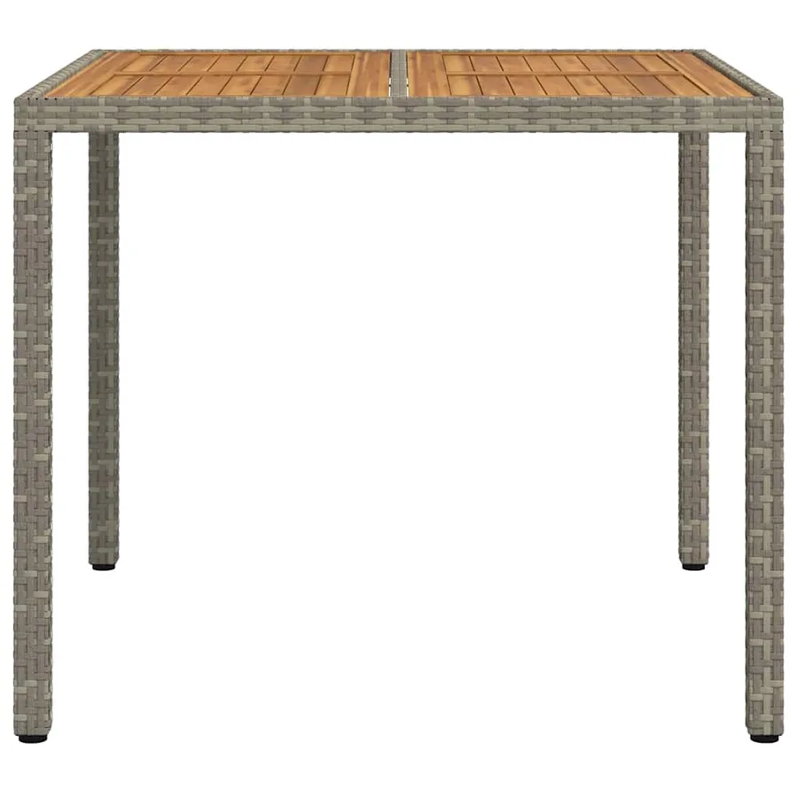 Table de Jardin Gris 90 x 90 x 75 cm polyrotin - 3