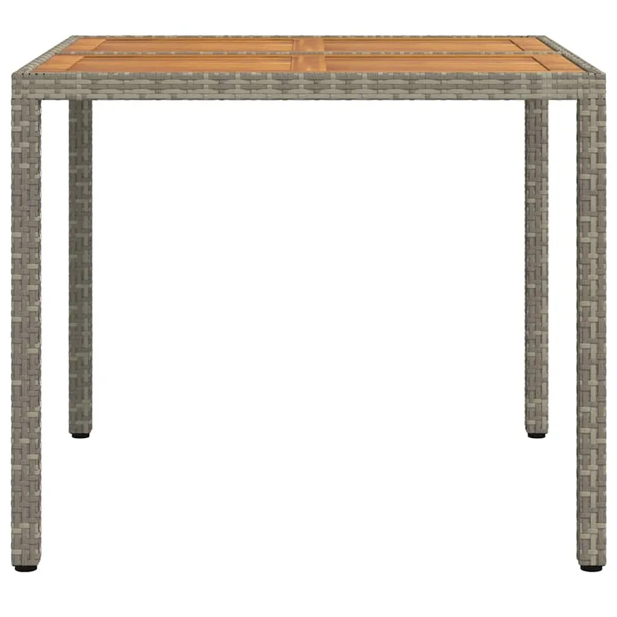 Table de Jardin Gris 90 x 90 x 75 cm polyrotin - 4
