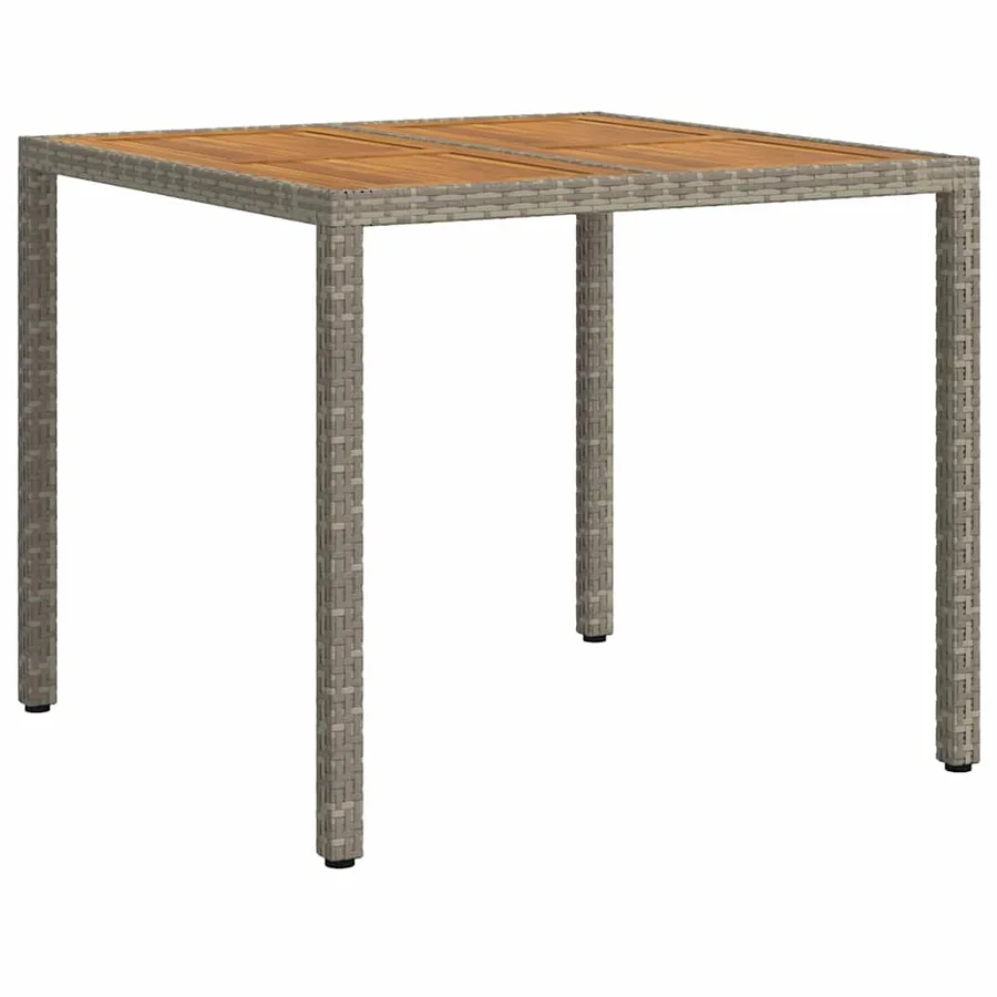 Table de Jardin Gris 90 x 90 x 75 cm polyrotin - 5