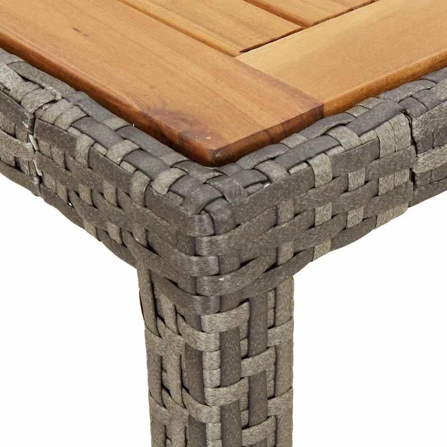 Table de Jardin Gris 90 x 90 x 75 cm polyrotin - 6