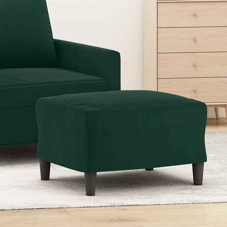 Repose-pied Vert foncé 60x50x41 cm Velours
