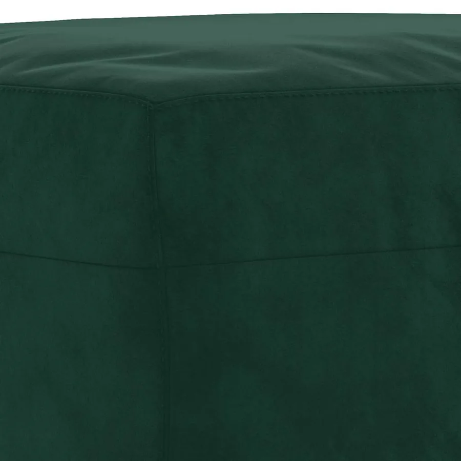 Repose-pied Vert foncé 60x50x41 cm Velours - 5