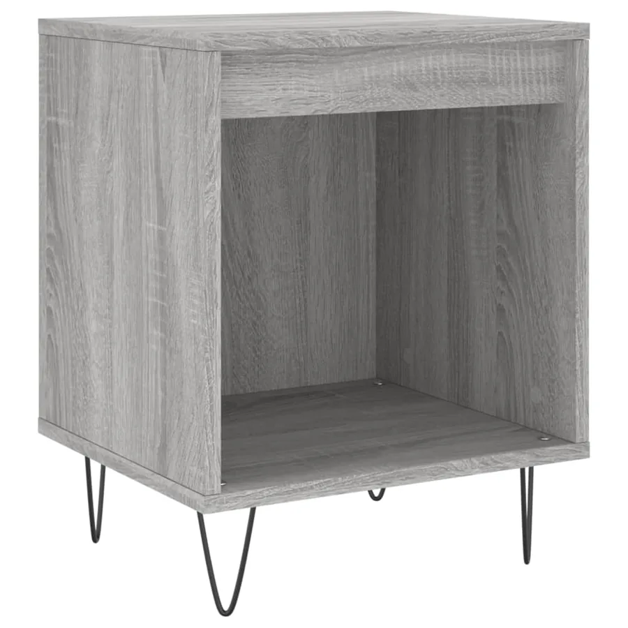 Table de chevet sonoma gris 40x35x50 cm bois d’ingénierie - 2